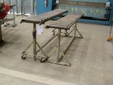 2 off Mobile feed rollers 2.45m long adjustable height
