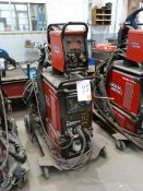 Lincoln Power Wave S350 CE Mig welder with Coolarc 50 cooler and LF45 Wire feed