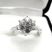 Sterling Silver Simulated Diamond Ring New With Gift Pouch