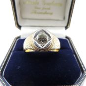 Edwardian 18K Gold Old Mine Cut 1.25 Carat Diamond Ring London Hallmark 1903