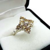 Sterling Silver Lemon Citrine Ring New With Gift Pouch