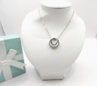 Milor Italy Sterling Silver Gemstone Pendant Necklace New With Gift Box
