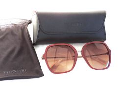 New Valentino Bordeaux Red Sunglasses VA4077 5139/13 With Case