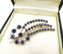 Art Deco Rainbow Iris Glass Shooting Star Brooch c.1930's