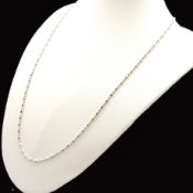 Sterling Silver Ball & Bar Chain Necklace New With Gift Pouch