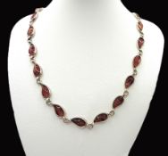 Sterling Silver Amber Necklace New With Gift Box