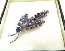 Art Deco Rainbow Iris Glass Brooch c. 1930's