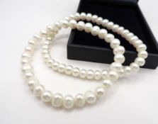 Pair of Cultured Pearl  Bracelets New With Gift Pouch