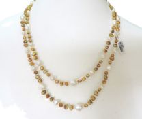48 Inch Opera Length Cultured Pearl Necklace New With Gift Pouch