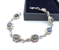 Vintage Sterling Silver Moonstone Bracelet