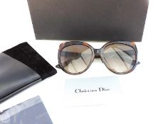 New Christian Dior Diorific Sunglasses Havana Gold 3BZHA With Case