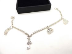 925 Sterling Silver Charm Bracelet