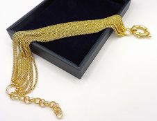 Veronese 18K Gold On Sterling Silver Multi Strand Bracelet New With Gift Box