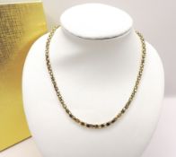14K Italian Gold On Sterling Silver Necklace New With Gift Box