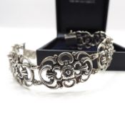 Vintage Artisan Silver Filigree Bracelet 22 Grams With Gift Box