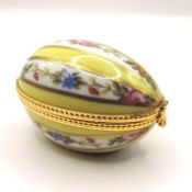 Vintage Limoges Dubarry Porcelain De France Egg