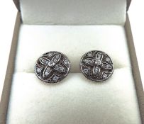 Sterling Silver CZ Gemstone Stud Earrings New With Gift Pouch
