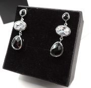 Sterling Silver Crystal Drop Earrings New