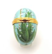 Halcyon Days Enamel Snowdrop Trinket Egg