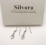 Silvora Stering Silver Earrings New With Gift Box