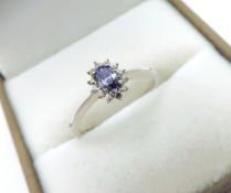 Sterling Silver Gemstone Dress Ring New With Gift Pouch