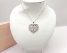 Sterling Silver Gemstone Heart Pendant Necklace New With Gift Box