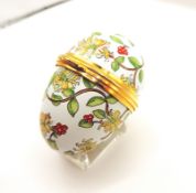 Vintage Staffordshire Enamels Trinket Egg