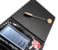 9k Yellow Gold Tie Pin