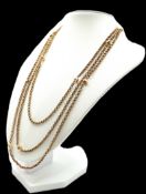 Gold On Sterling Silver 27 Inch Belcher & Ball Chain Necklace 27 Grams