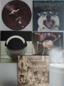 5 x Vinyl LPs – Box Set – Steppenwolf – Jethro Tull – Tommy – War of the Worlds Etc.