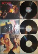 3 x Styx Vinyl LPs – Kilroy Was Here – Cornerstone – Pieces of Eight – UK First Pressing. VG+ To...