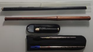 A Very Sought After, Tony Dixon Irish Flute. 3 x Irish Flutes / Whistles and 1 x English Baroque.