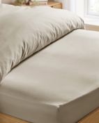 100% Extra Deep Fitted Sheet Natural Single