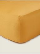 200TC PDYE Deep Fit Fitted Sheet Ochre Single