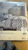 Emma Barclay Vintage Floral Eyelet Curtains Blue 168 x 183 cms