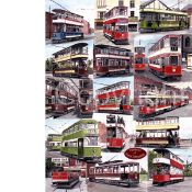 Lancashire South Tramways Extra Large Steam Train Metal Wall Art