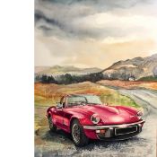 Triumph Spitfire GT6 Large Metal Wall Art