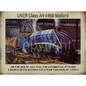 The Mallard Large Metal Designed Steam Train Wall Art