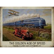 The Golden Age of Steam Extra Large Steam Train Metal Wall Art