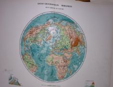 Antique World Atlas 40 Large W. & A.K. Johnston Maps of The World.