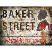 Sherlock Holmes Iconic London Street Sign Extra Large Nostalgic Metal Wall Art