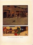 The Great Driveway Cecil Aldin Old Christmas 1908 Antique Illustration-30.