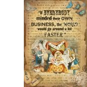 Alice In Wonderland The Duchess Extra large Designed Metal Wall Art