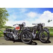 Ariel Red Hunter & Velocette MSS Motorbike Extra Large Metal Wall Art