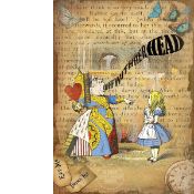 Alice In Wonderland The Queen Of Hearts Designed Quote Large Metal Wall Art