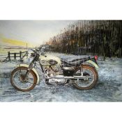 Triumph TR6 Scrambler Nostalgic Large Metal Wall Art