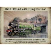 The Flying Scotsman Steam Train Nostalgic Large Metal Wall Art