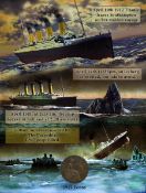 The Titanic Disaster 15th April 1912 Original Antique Penny Metal Wall Art