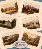 Staffordshire 150 Years-Old Job Lot Gilt-Edge Coloured Victorian Antique Book Plates.
