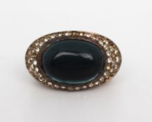 Large Green Stone Dress Ring By Monst 925